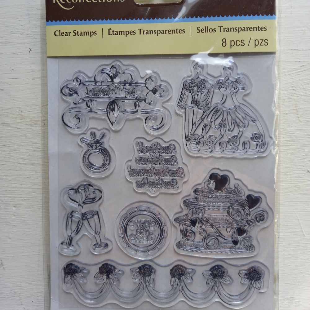 Reflections wedding clear stamps